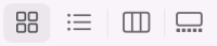 Weergave opties in de de Finder